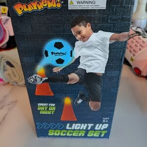 Light Up Soccer Set - Blue